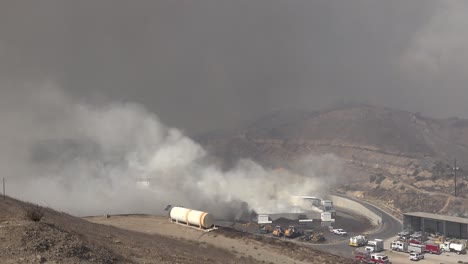 The-Tajiguas-Landfill-Burns-In-A-Hazmat-Situation-For-Santa-Barbara-County-Firefighters-During-The-Alisal-Fire