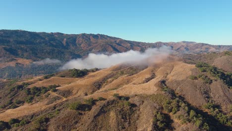 Aerial-Over-Clouds-And-Fog-Reveals-The-California-Foothills-Near-Ojai