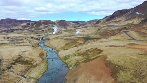 Beautiful-Aerial-Over-The-Hveragerdi-Geothermal-Region-Along-The-Mid-Atlantic-Ridge-In-Iceland