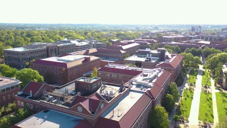Luftaufnahme-Des-Campus-Der-Purdue-University-In-West-Lafayette,-Indiana