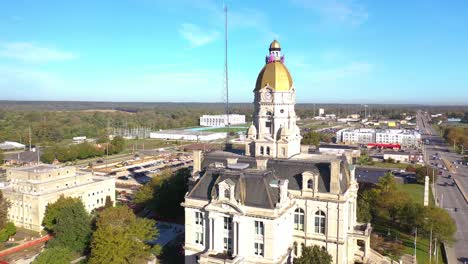 Luftaufnahme-über-Dem-Alten-Gerichtsgebäude-In-Terre-Haute,-Indiana