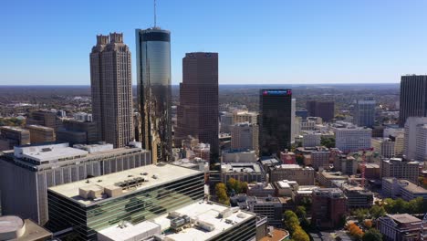 Good-Establishing-Aerial-Of-Downtown-Business-District-Atlanta-Georgia-Includes-Westin-Hotel