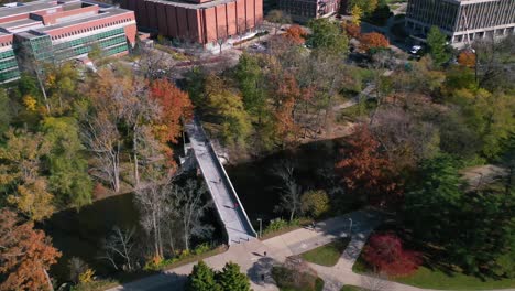 Tilt-Up-Reveal-Of-Michigan-State-University-College-Campus