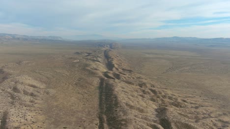 Dramatic-Aerial-Over-The-San-Andreas-Earthquake-Fault-On-The-Carrizo-Plain-In-Central-California