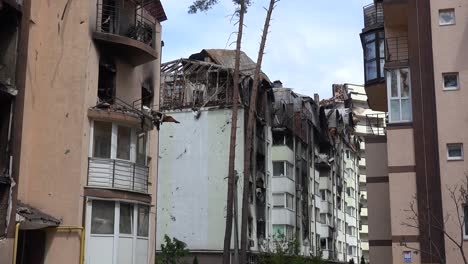 Apartment-Complexes-Are-Bombed-And-Burned-In-Irpin-Ukraine-As-A-Result-Of-The-Russian-Invasion-And-Aggression