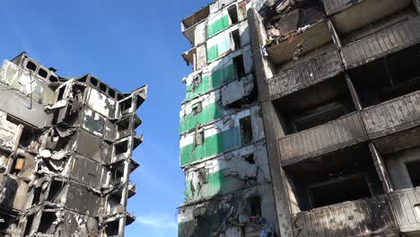 Borodianka,-Borodyanka,-Ukraine-Bombardierte-Und-Beschoss-Wohngebäude,-In-Denen-Hunderte-Durch-Die-Russische-Besatzung-Getötet-Wurden