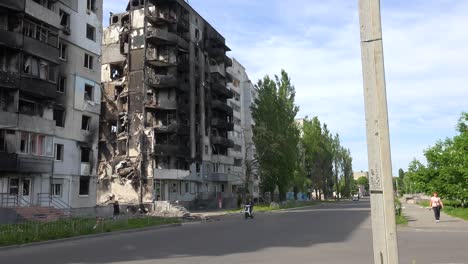 Borodianka,-Borodyanka,-Ukraine-Bombed-And-Rocketed-Apartment-Buildings-Where-Hundreds-Were-Killed-By-Russian-Occupation