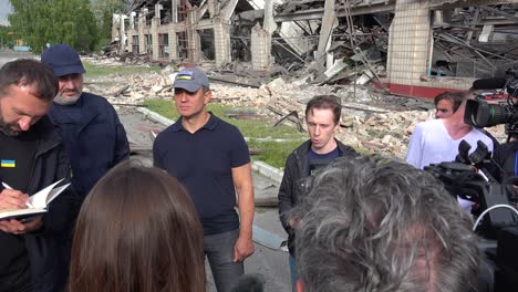 Ukrainian-Government-Officials-Including-Celebrity-Chef-Nikolay-Tischenko-Host-A-Press-Conference-After-Russian-Rocket-Attack-On-A-Kiev-Railway-Maintenance-Factory