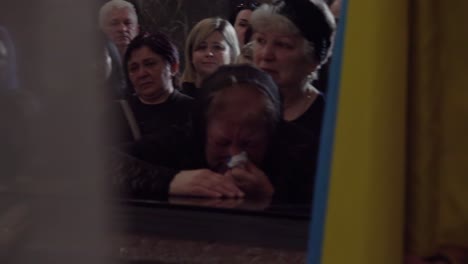 A-Funeral-Service-Is-Conducted-Inside-A-Church-Cathedral-For-A-Dead-Ukrainian-Soldier-During-The-War-In-Ukraine