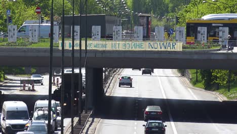 An-Overpass-In-Warsaw,-Poland-Says-No-To-War-In-Ukraine