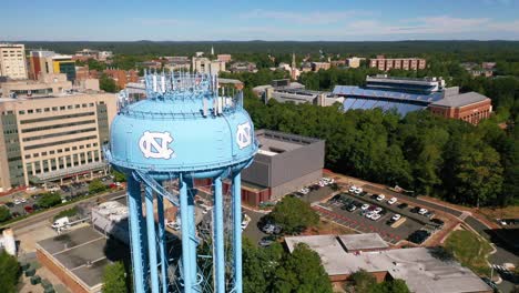 Very-Good-Aerial-Over-The-University-Of-North-Carolina-Campus-At-Chapel-Hill