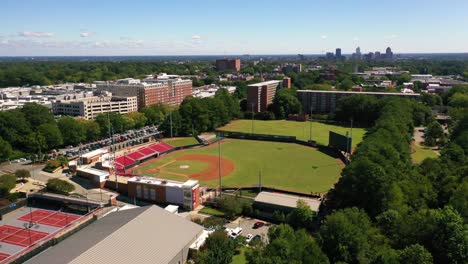 Good-Aerial-Over-North-Carolina-State-University-Campus-In-Raleigh,-North-Carolina