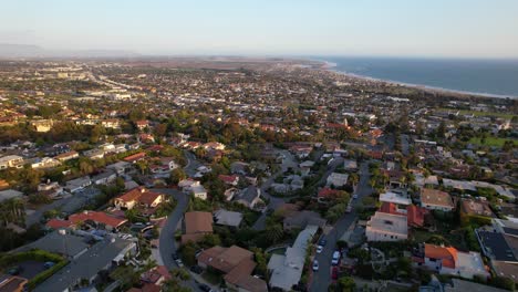 Good-Aerial-Over-Hillside-Community-Neighborhood-In-Ventura,-California