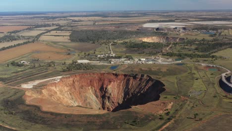 An-Excellent-Aerial-Shot-Of-A-Mining-Site-In-New-South-Wales,-Australia