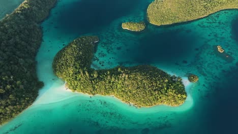 Excellent-Bird'S-Eye-View-Aerial-Shot-Of-The-Wayag-Islands,-Raja-Ampat,-Indonesia