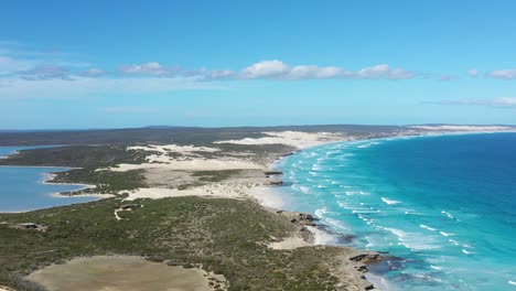 Excellent-Aerial-Shot-Of-Waves-Lapping-Port-Lincoln-On-Eyre-Peninsula,-South-Australia