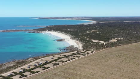 Ausgezeichnete-Luftaufnahme-Von-Blauen-Wellen-Der-Küste-Von-Daly-Head-Auf-Der-Yorke-Halbinsel,-Australien