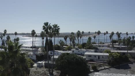 Excellent-Aerial-Shot-Of-A-Trailer-Park-Strewn-With-Palm-Trees