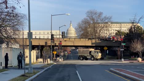 National-Guard-Troops-Patrol-The-Capitol-Washington-Dc-Following-The-Trump-Insurrection-And-Riots,-Prior-To-Inauguration