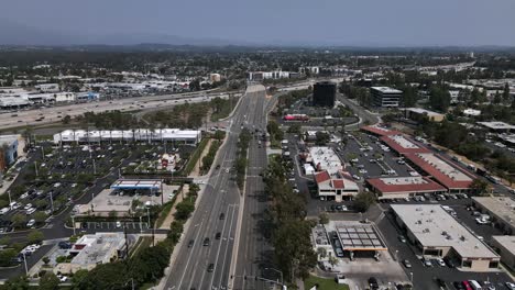 Excellent-Aerial-View-Of-Traffic-In-Laguna-Hills,-California