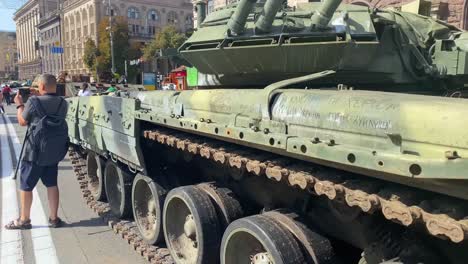 Wrecked-And-Destroyed-Russian-Tanks-And-War-Equipment-On-Khreshchatyk-Street-In-Downtown-Kyiv-Kiev-To-Celebrate-Ukrainian-Independence-Day-August-24