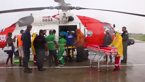 Us-Coast-Guard-Helicopter-Medevacs-Victims-In-Haiti-Humanitarian-Aid-Following-A-72-Earthquake-There