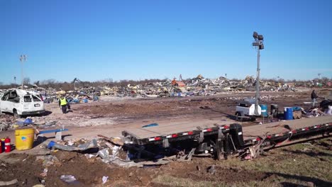 Fema-Agents-Tour-Kentucky-Tornado-Sites,-Including-The-Mayfield-Consumer-Products-Factory,-Destroyed-By-The-Storm