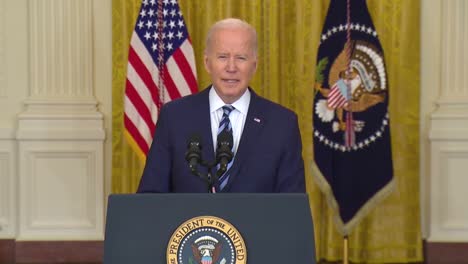 President-Joe-Biden-Condemns-Russia-And-Valdimir-Putin-For-His-Invasion-Of-Ukraine-And-Announces-Strong-Sanctions-At-An-Emergency-Press-Conference