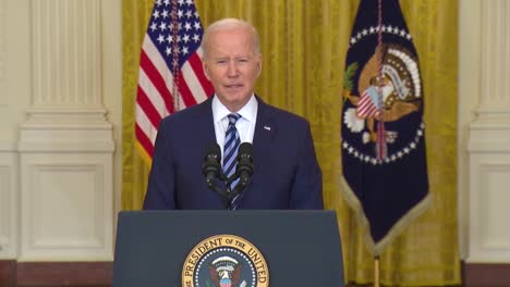 President-Joe-Biden-Condemns-Russia-And-Valdimir-Putin-For-His-Invasion-Of-Ukraine-And-Announces-Strong-Sanctions-At-An-Emergency-Press-Conference