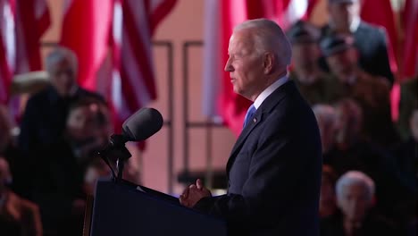 President-Joe-Biden-Visits-Warsaw,-Poland-And-Speaks-In-Support-Of-Ukraine-In-The-War-Against-Russian,-Remarks-About-Ending-Dependence-On-Oil-And-Fossil-Fuels