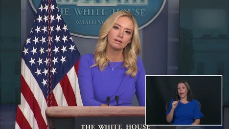 White-House-Press-Secretary-Kayleigh-Mcenany-Answers-A-Question-About-Desecration-Of-A-Statue-Of-Mahatma-Gandhi