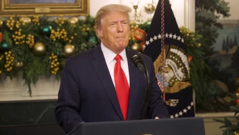 Us-President-Donald-Trump-Delivers-Remarks-And-Complaints-About-Covid-Relief-Legislation-Passed-By-Congress