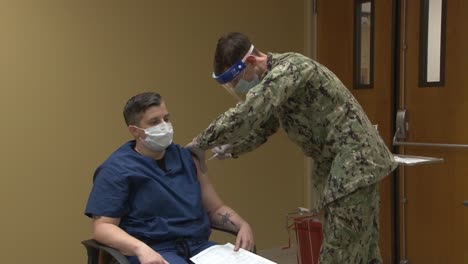 Naval-Hospital-Jacksonville-Medical-Personnel-Begin-Innoculating-Sailors-With-Covid-19-Vaccinations