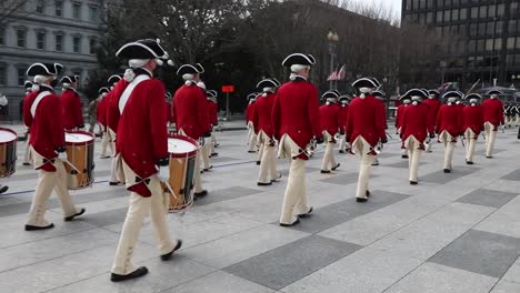 Bandas-Militares-Y-Uniformes-De-Guerra-Revolucionarios-Inauguración-Presidencial-De-Joe-Biden-Washington,-Dc