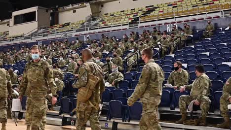 Maryland-National-Guard-Soldiers-In-Process-District-Of-Columbia-Armory,-Joe-Biden’S-59Th-Presidential-Inauguration