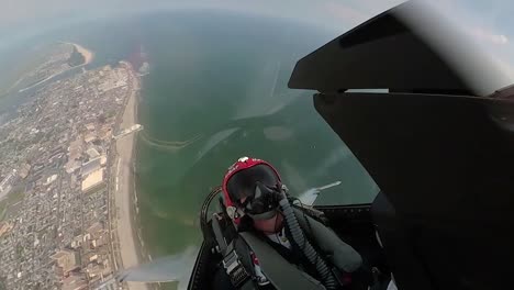 Us-Air-Force-Cockpit-Footage-Of-Thunderbird-Jet-Fighter-Plane-Aerial-Team-Supports-Covid-19-First-Responders