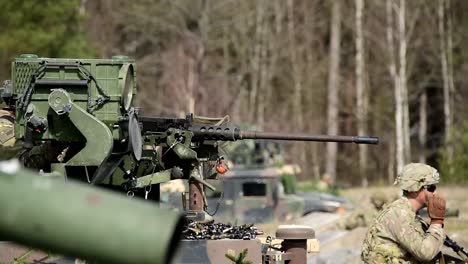 Us-Army-Calvary-Regiment,-173-Airborne-Brigade-Soldiers’-Live-Fire-Exercise-At-Grafenwoehr-Training-Area,-Germany