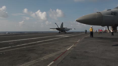 Flight-Operations-And-Fighter-Jet-Landing-On-The-Deck-Of-The-Uss-Theodore-Roosevelt-In-The-South-China-Sea