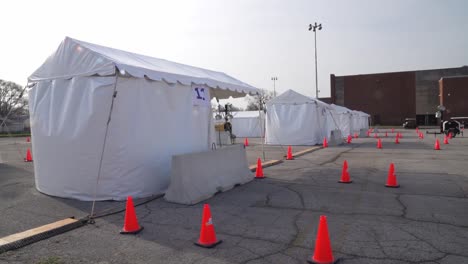 B-Roll-Of-Fema-Tents-During-The-Covid-19-Pandemic-At-The-Gary-Indiana-Community-Vaccination-Center