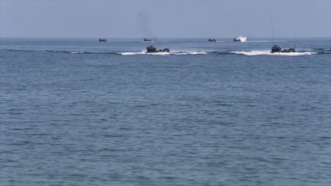 Us,-Phillpines-And-Japanese-Marines-Conduct-And-Coordinate-An-Amphibious-Assault-Landing-Exercise,-Luzon