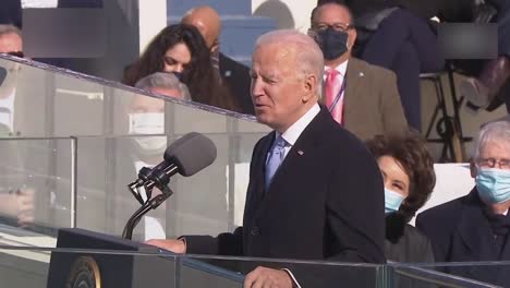 El-Presidente-Joe-Biden-Habla-Sobre-La-Violencia-En-El-Capitolio-Y-La-Transferencia-Pacífica-Del-Poder,-Ceremonia-De-Inauguración
