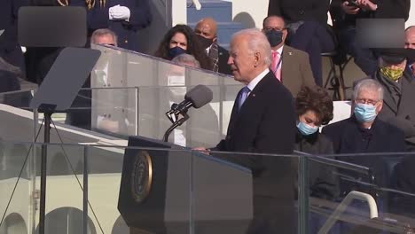 President-Joe-Biden-Talks-Abraham-Lincoln,-The-Emancipation-Proclamation-And-Unity,-Inauguration-Ceremony