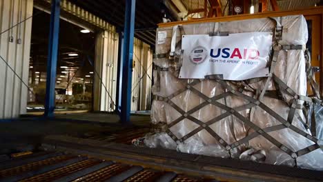 Timelapse,-Usaid-Covid-19-Palletized-Relief-Supplies-Are-Prepared-For-Air-Shipment-From-Travis-Air-Force-Base-To-India