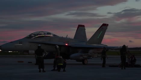 Dramatic-Ground-Footage-Of-Marine-Corp-Aviation-Vmfa-232-Flight-Operations-At-Sunset-At-Andersen-Air-Force-Base-In-Guam