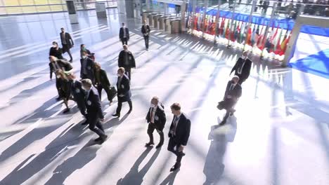 German-Chancellor-Olaf-Scholz-Arrives,-North-Atlantic-Council-Head-Of-State-And-Government-Extraordinary-Nato-Summit