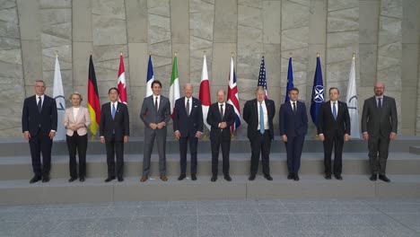 G7-Heads-Of-State-And-Government-Gather-For-Their-Official-Portrait-At-The-G7-Leaders-Meeting-In-Brussels