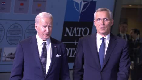 Nato-generalsekretär-Jens-Stoltenberg,-Präsident-Joe-Biden,-Verteidigungsminister-Lloyd-Austin,-Nato-gipfel