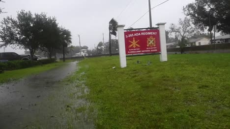 Storm-Damage-The-Wake-Of-The-High-Winds,-Tropical-Weather-And-Natural-Disaster-Of-Hurricane-Ian-In-Bradenton,-Florida