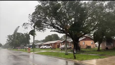 Storm-Damage-The-Wake-Of-The-High-Winds,-Tropical-Weather-And-Natural-Disaster-Of-Hurricane-Ian-In-Bradenton,-Florida