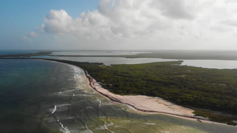 Drone-flight-over-Sian-Ka'an-bio-reserve-mangroves